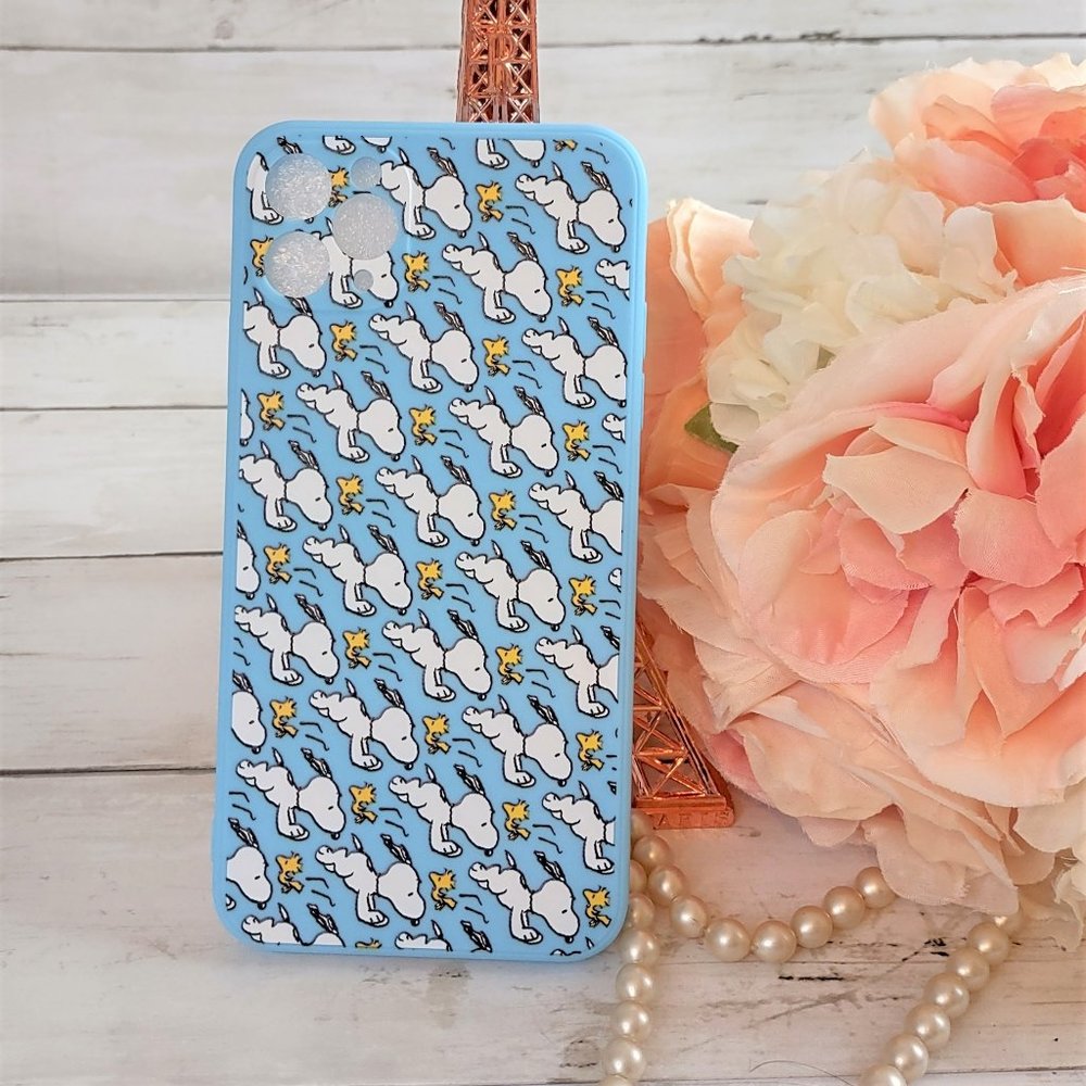 Peanuts/Snoopy & Woodstock Light Blue iPhone Case 11 Pro Max NEW